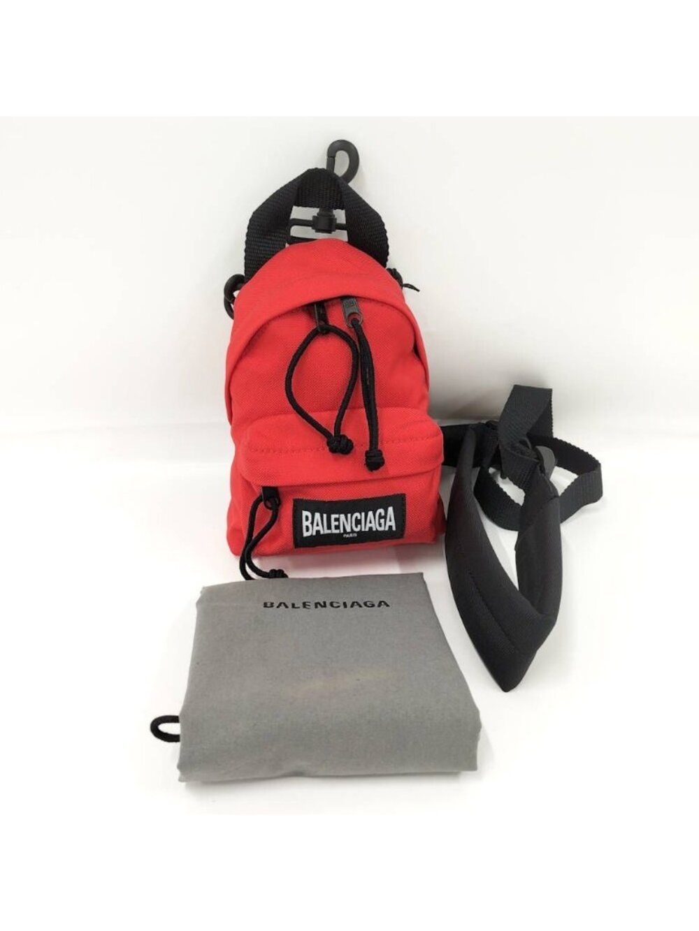 Balenciaga Explorer Mini Backpack Nylon Canvas Red - Picture 9 of 9